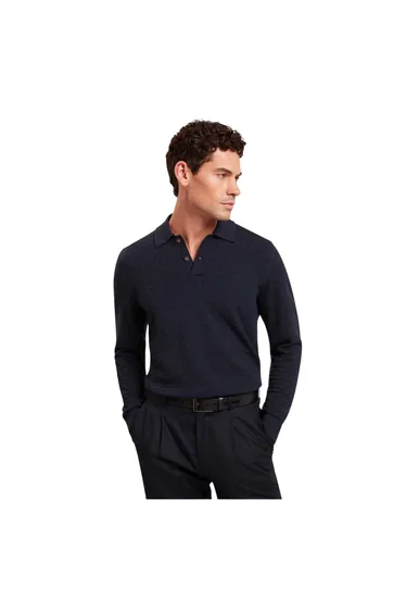 Ted Baker Mens Short-Sleeved Polo Shirt - Navy
