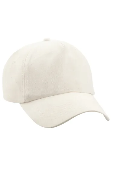 Beechfield Unisex Plain Original 5 Panel Baseball Cap - Natural