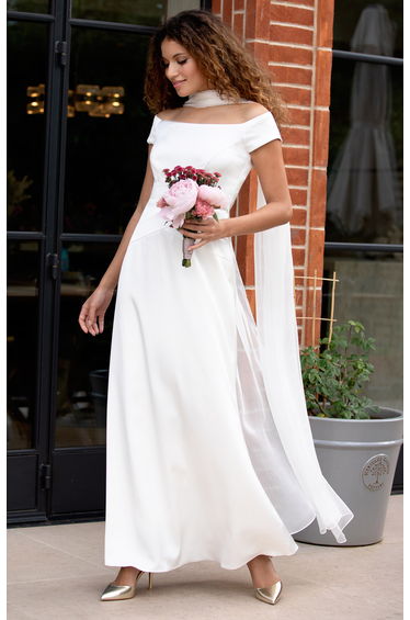 Thea Silk Bridal Scarf