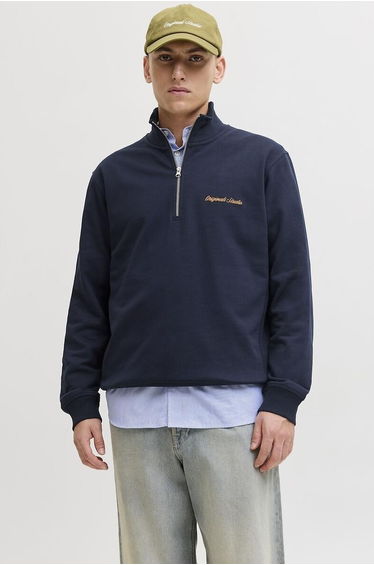 Embroidered Logo High Neck Sweatshirt