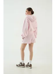 DSGN Studio Applique Boxy Crop Zip Through Hoodie - light pink - 2