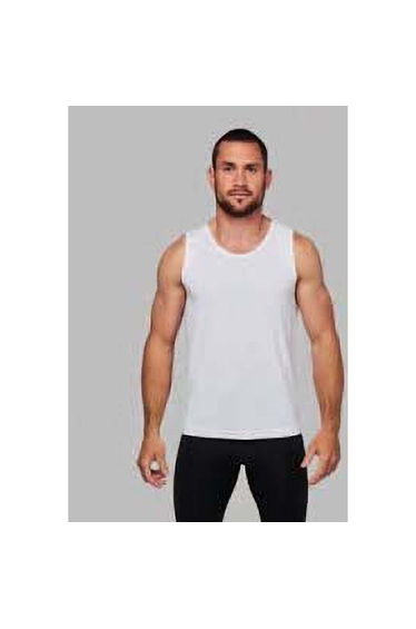 Kariban Proact Mens Sleeveless Sports Training Vest - White