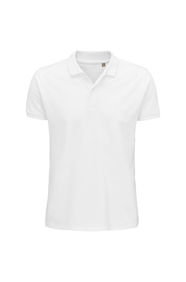 SOLS Mens Planet Pique Organic Polo Shirt - White