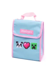 Minecraft Pixel Backpack Set - Blue/Pink - 3