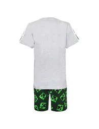 Minecraft Boys Short Pyjama Set - Heather Grey/Green/Black - 1
