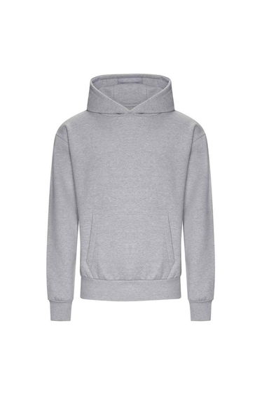 Awdis Mens Signature Heather Heavyweight Full Zip Hoodie - Grey