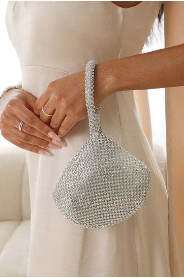 Cascabel Mini Chainmail Pouch Bag In Silver