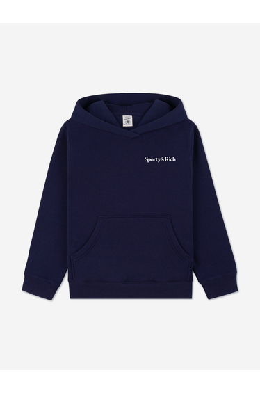 Sporty & Rich Kids Play Tennis Hoodie in Navy