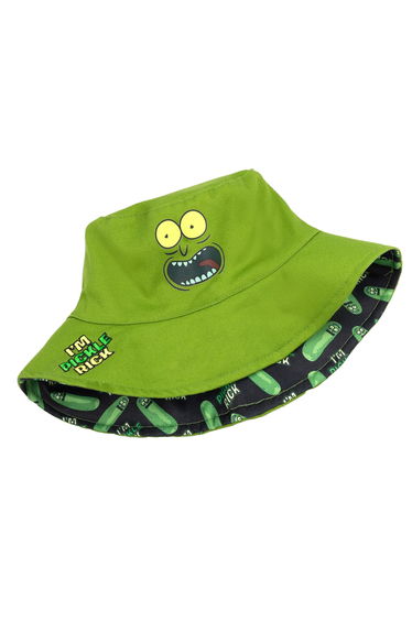 Rick And Morty Mens I´m Pickle Rick Reversible Bucket Hat - Green