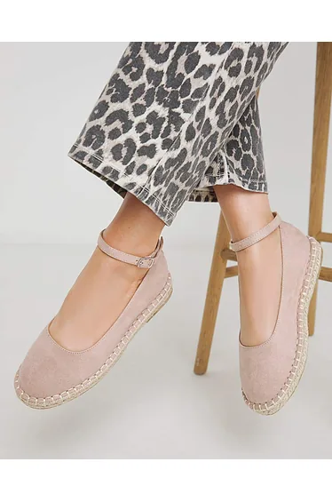 Espadrille Ballerina Ankle Strap Wide