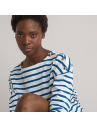 Cotton Breton Striped T-Shirt with Crew-Neck - 6