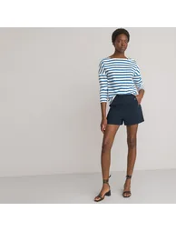 Cotton Breton Striped T-Shirt with Crew-Neck - 7