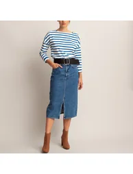 Cotton Breton Striped T-Shirt with Crew-Neck - 3