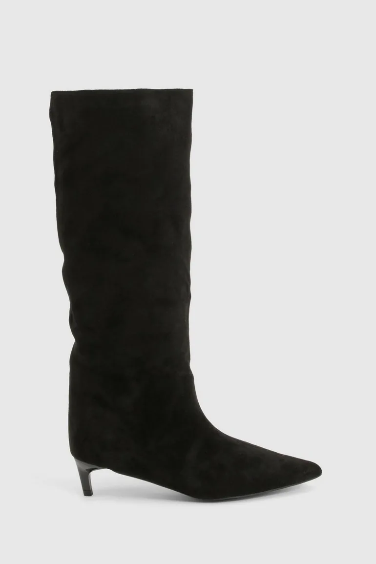 Column High Knee Boots - black - 2