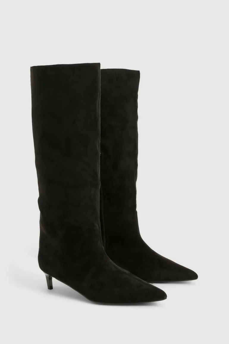 Column High Knee Boots - black - 1