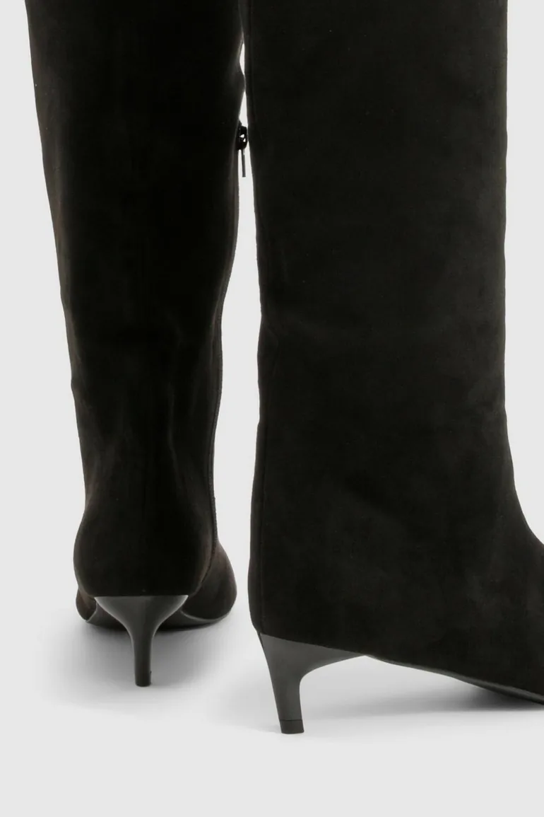 Column High Knee Boots - black - 3