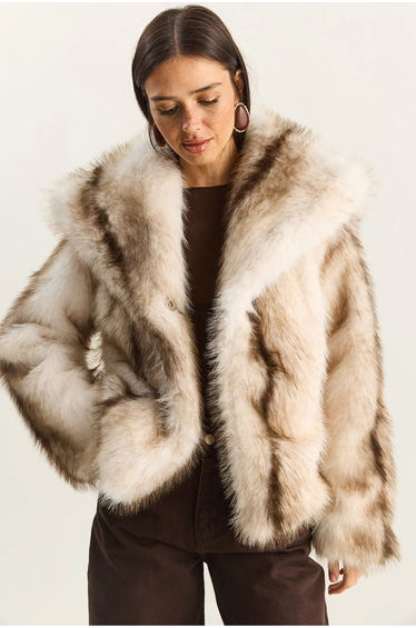 LUCCI Oversized Faux Fur Coat