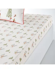 St Moritz Alpine 100% Cotton Percale 200 Thread Count 30cm Fitted Sheet