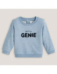 Cotton Mix Sweatshirt with Press-Stud Back - 2