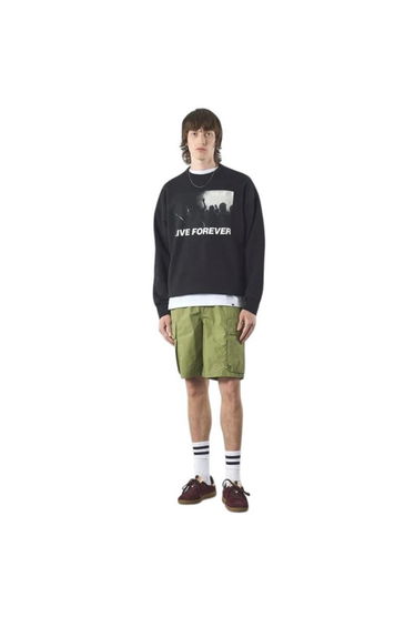 Pretty Green Mens Live Forever Regular Sweatshirt - Black