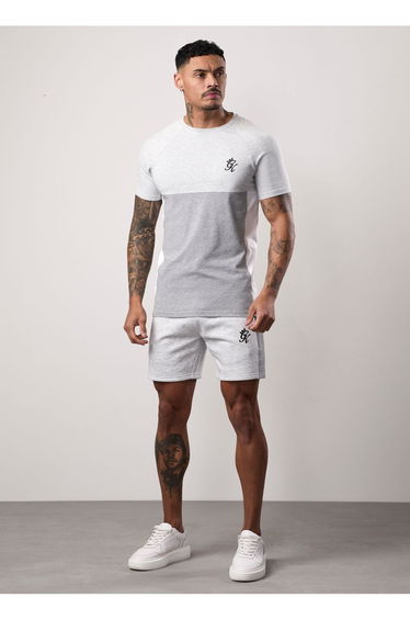 Contrast Panel Short Snow Marl/ Grey Marl/ White