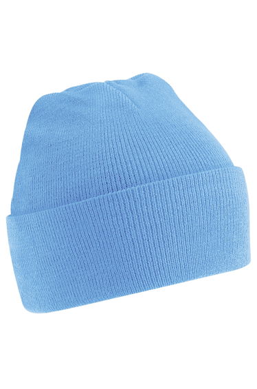 Beechfield Soft Feel Knitted Winter Hat - Sky Blue