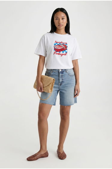 Sardines Portugal Printed T-Shirt - white