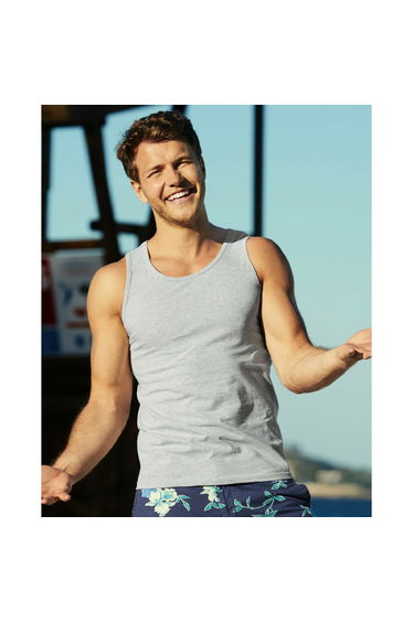Fruit Of The Loom Mens Athletic Sleeveless Vest / Tank Top - Heather Grey