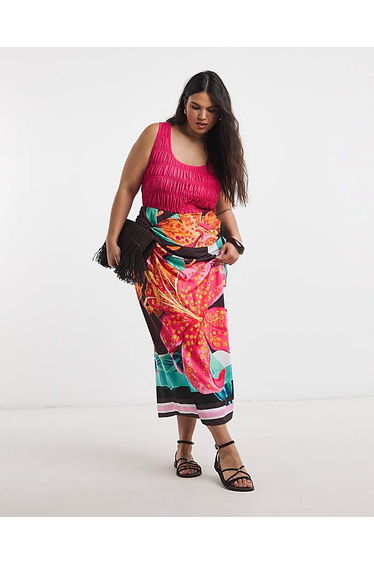 Floral Wrap Skirt