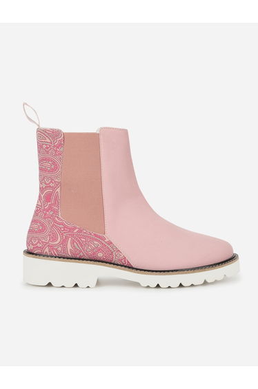 Pink Comfortable Lightweight Printed Boots
