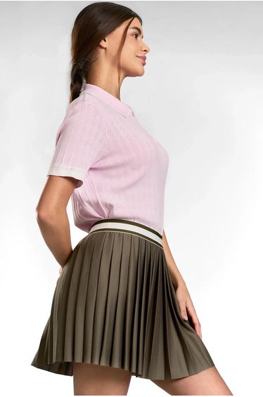 Lightweight Pleated Skirt - SEASONAL GREEN