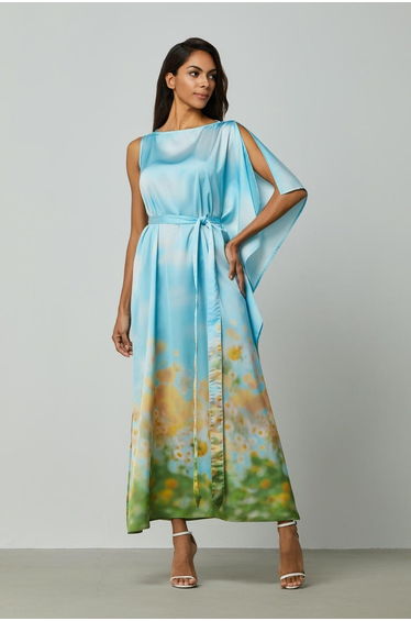 Asymmetrical Printed Dress