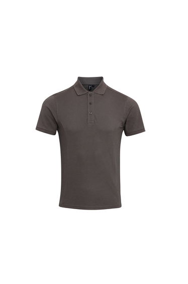 Premier Mens Coolchecker Plus Pique Polo With CoolPlus - Dark Grey