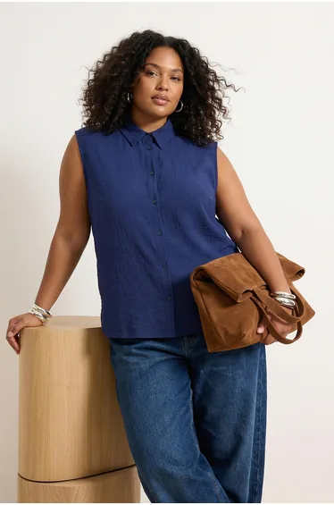 Navy Blue Large Size Shirt