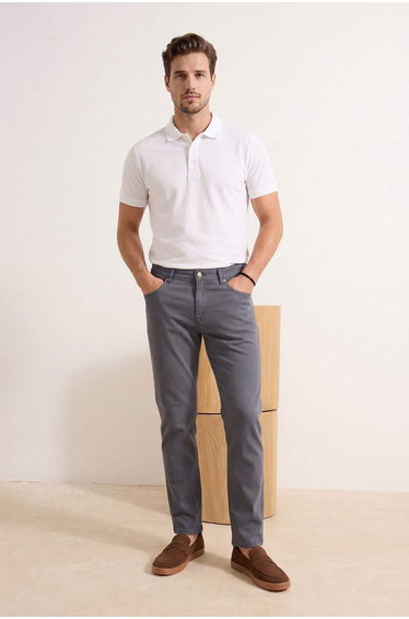 Anthracite Straight Men's Trousers