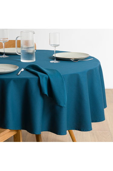 Scenario Cotton Stain Resistant Round Tablecloth