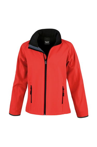 Result Core Womens/Ladies Soft Shell Jacket - Red/Black