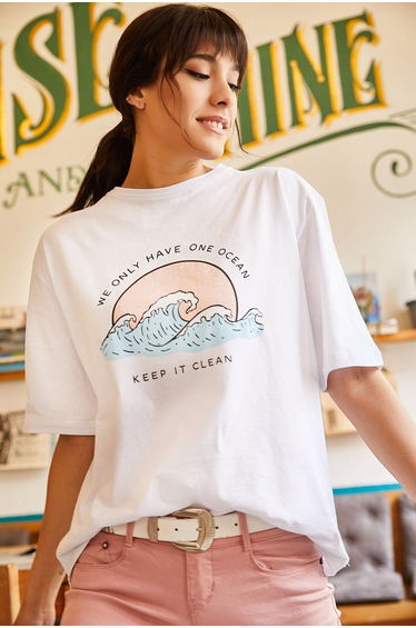 T-Shirt - White - Regular fit