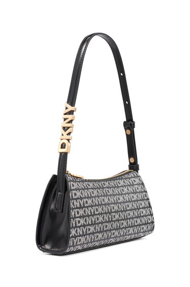 Avril Tz Shoulder Hobo Bag Black Logo