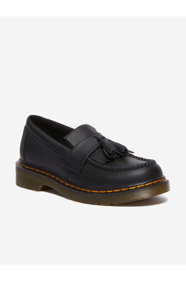 Dr Martens Boys Adrian Leather Tassel Loafers in Black