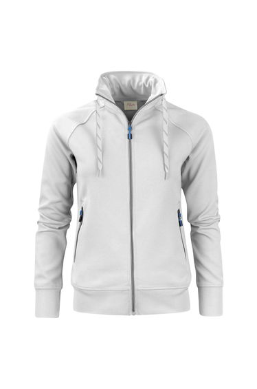 Printer Womens/Ladies Jog Sweat Jacket - White