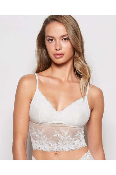 Long Line Bralette in Ivory