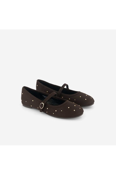 Ballerinas with strap BROWN