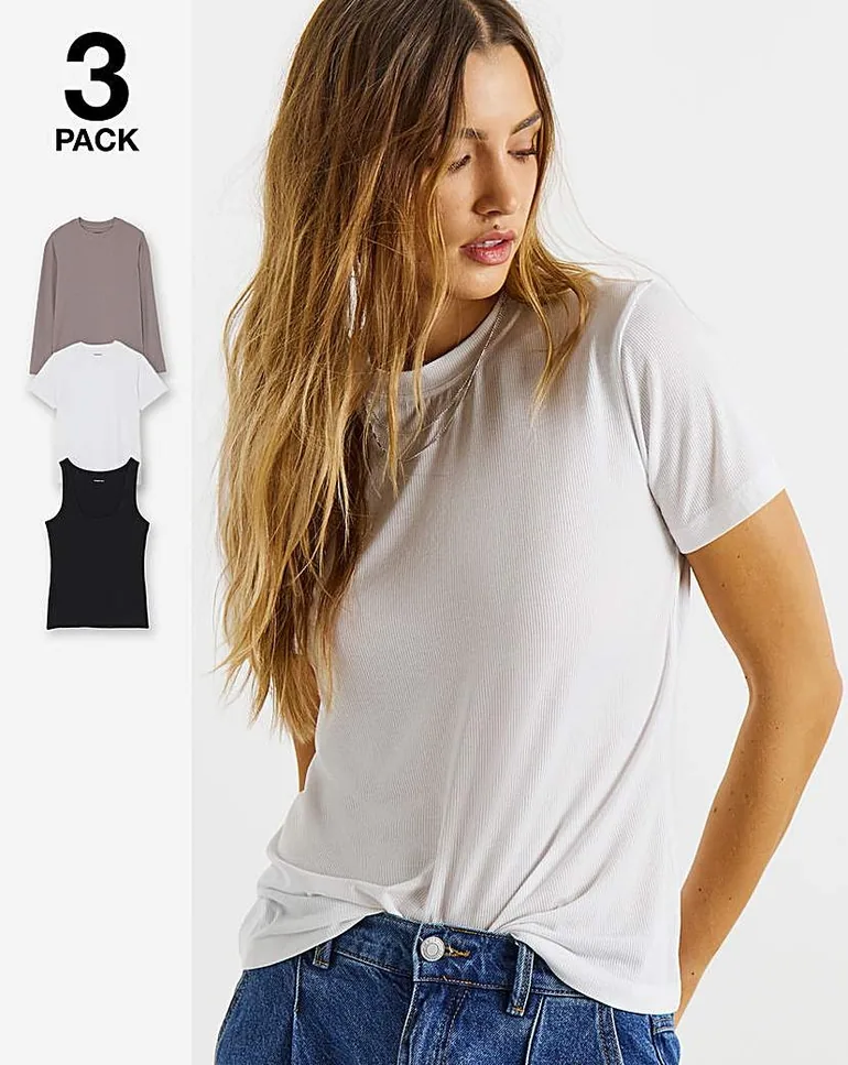 3 Pack Mixed Tops