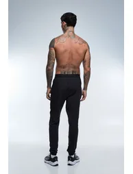 Tall Man Active Running Stretch Tapered Jogger - black - 2