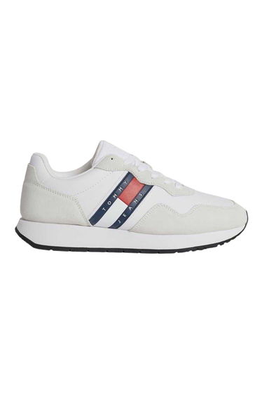 Tommy Jeans Mens Modern Suede Trainers - White