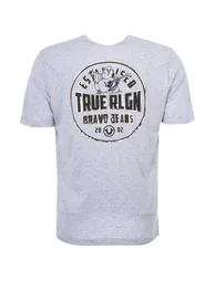 Men's True Religion TRBJ 2002 Crew Neck T-Shirt in Grey - 1
