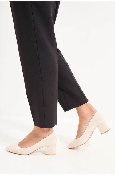 Good For The Sole: Fiorette Faux Patent Leather Padded Comfort Sock Low Block Heeled Court Shoes