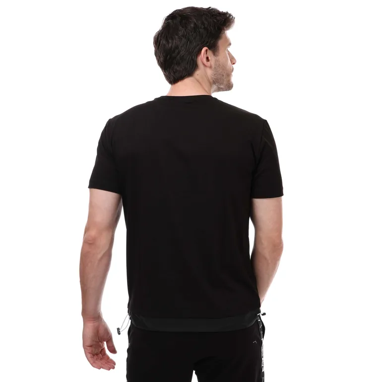 Men's Emporio Armani EA7 Box Logo T-Shirt in Black - 1