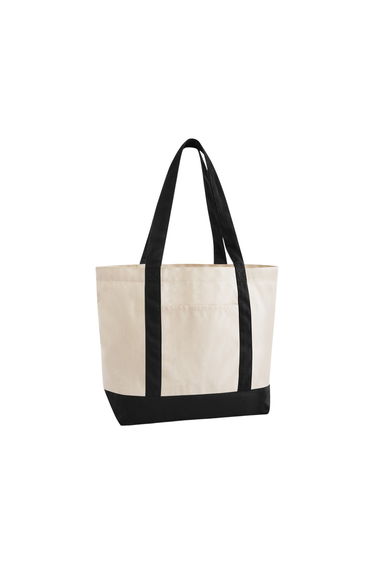 Westford Mill EarthAware Organic Tote Bag - Natural/Black